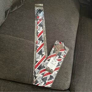 Warner Bros Red and Black Bugs Bunny Tie